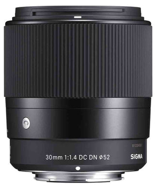 Top Side of the Sigma 30mm f/1.4 DC DN Contemporary Lens Sony E
