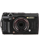 Front view of the Olympus Tough TG-6 Compact Digital Camera in Black