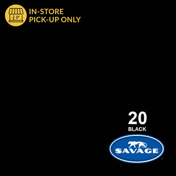 SAVAGE 107IN  BLACK SEAMLESS BACKGROUND PAPER